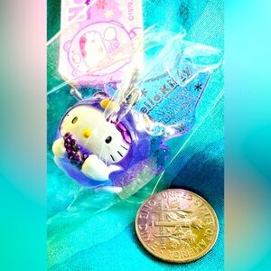 Rare New Hello Kitty Sanrio Gotochi Netsuke Charm Strap Hokkaido Lavender NWT